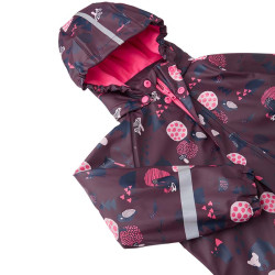 Raincoat Koski - 100% waterproof et doublé polaire - Reima - deep purple