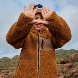 Polaire enfant sherpa Nolan - Liewood - Golden Caramel Oat Mix