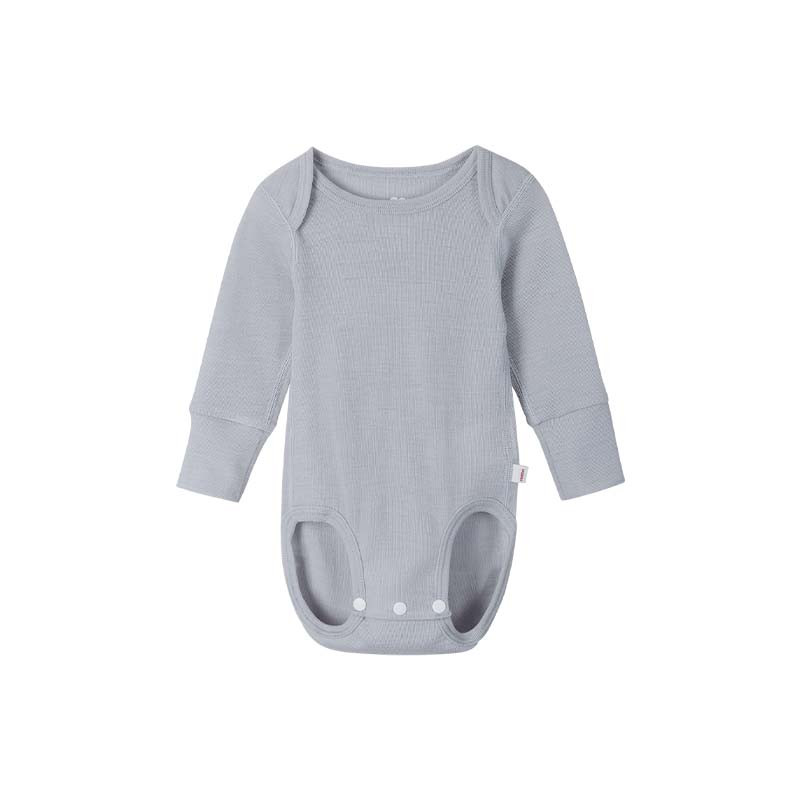 Body en laine merinos - Manches longues - Melange Grey - UTU - REIMA