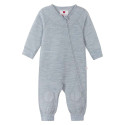 Combinaison en merinos pour bébé Lauha - Reima - Melange Grey clair