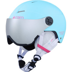 Casque ski enfant blanc et mauve avec lapin - Opti Ski