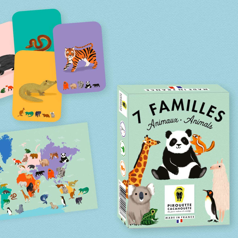 Jeu de 7 familles Pirouette Cacahuète Animaux