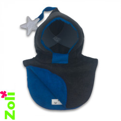 Capuchon enfant Zoli - Anthracite / Bleu Roi
