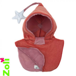 Capuchon enfant Zoli - Brique / Rose