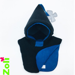 Cagoule polaire noir reversible pour enfant - RMOUNTAIN - f2200