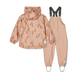 Ensemble de pluie enfant Dakota - Liewood - Papaya Pale Tuscany - dos