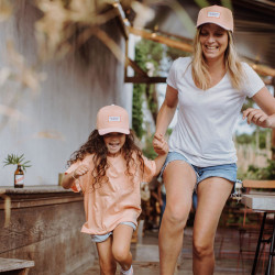 Casquette éco-responsable - Hello Hossy - Mini Coral - maman et fille