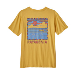 T-shirt enfant coton bio - Graphic Organic - Patagonia - Surfboard Yellow - dos