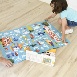 Poster Discovery Poppik et 52 stickers - Le jeux des animaux - jeux