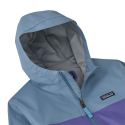 Kids' Torrentshell 3L Jacket - Patagonia - Light Plume Grey - capuche