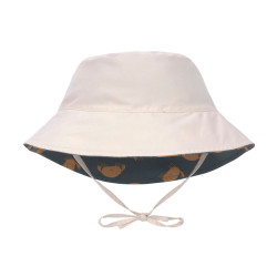 Chapeau anti-UV bébé réversible - Lassig - Crabe bleu - verso