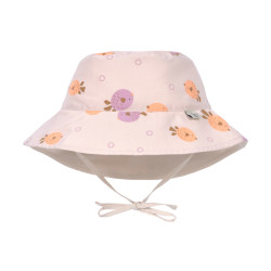 Chapeau anti-UV bébé réversible - Lassig - Poisson rose clair