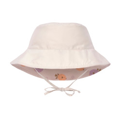 Chapeau anti-UV bébé réversible - Lassig - Poisson rose clair - verso