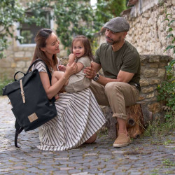 Sac à dos à langer Lassig - Bleu nuit famille