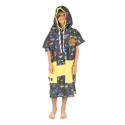 Poncho surf enfant - 6 à 9 ans - All-in - Pop80 black