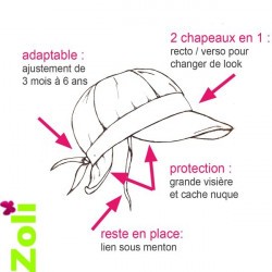 Chapeau de soleil bébé et enfant de Zoli