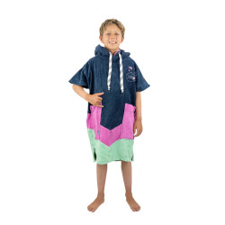 Poncho surf enfant - 6 à 9 ans - All-in - Grey Blue Parma