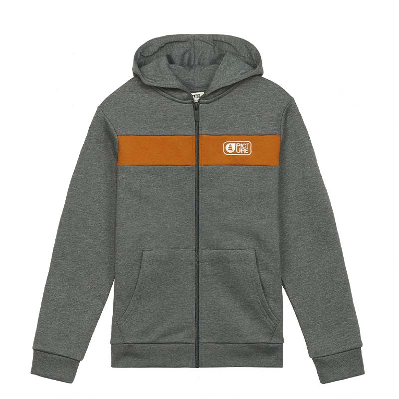 Sweat zippé Basement Kids - Picture Organic Clothing - Dark Grey Melange - 2022