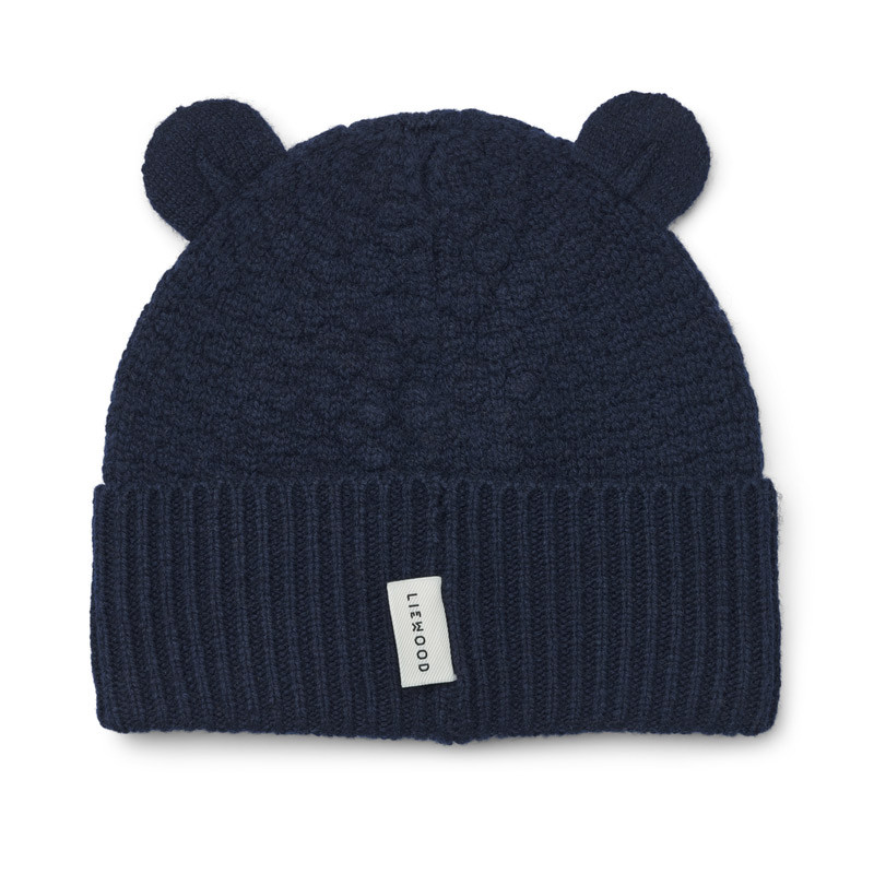 Bonnet bébé en laine Mérinos Miller - Liewood - Classic Navy