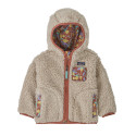 Baby Retro-X Hoody - Patagonia - Natural / Burl Red