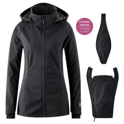 Veste de portage softshell Mamalila - noire