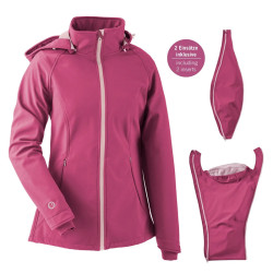 Veste de portage softshell Mamalila - Pink