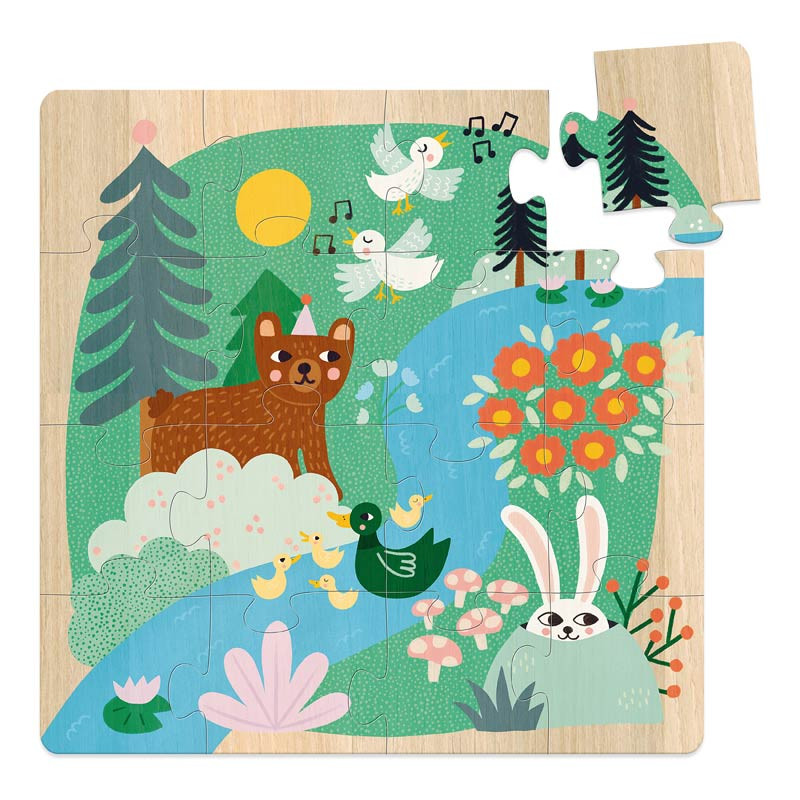 3 Puzzles en bois Vilac : Les Animaux du monde