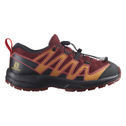 XA PRO 3D Junior V8 - CSWP - Chaussure Salomon enfant Imperméable - 31 au 35 - Red Dahlia / Black