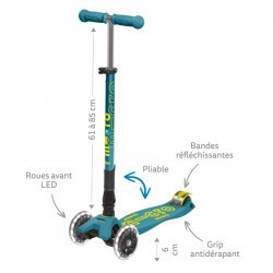 trottinette pliable maxi micro deluxe enfant bleu