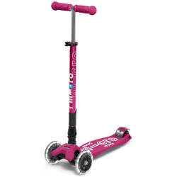 Trottinette Maxi Micro Deluxe pliable - Avec LED - Baie