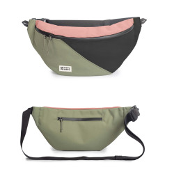 Grande sacoche banane HoïAn - MeroMero - Blossom Pink/Cypress Green/Dark Grey