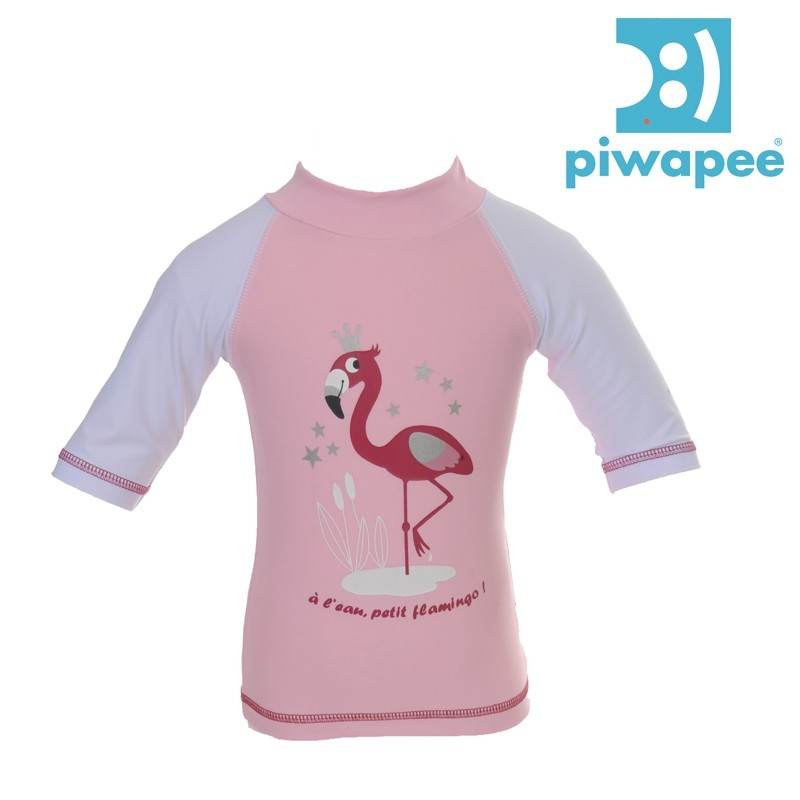 Top lycra bébé anti-UV Piwapee - Flamingo