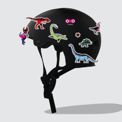 Stickers réfléchissants - Rainette - Dino - casque