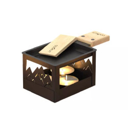 Cookut - coffret cadeau raclette à la bougie - blanc - montagne