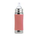 Biberon inox évolutif Pura - 325 ml - Rose
