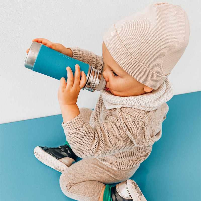 Biberon à bec Pura 325 ml un biberon d'apprentissage en inox - Main Image