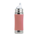 Biberon inox à bec évolutif - 325 ml - Pura - Rose