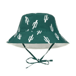 Chapeau anti-UV bébé réversible - Lassig - Cactus vert