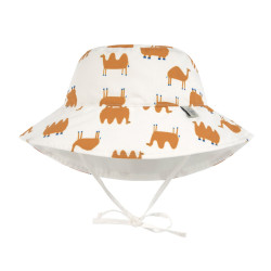 Chapeau anti-UV bébé réversible - Lassig - Chameau nature