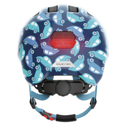 Casque vélo enfant avec éclairage - Abus Smiley 3.0 LED - Blue