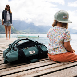 Duffle Mini Smögen 30L à 45L - MeroMero - Vert d'eau / Cuir