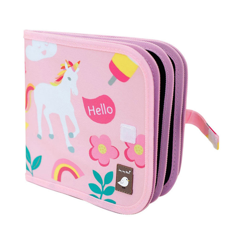 Jaq Jaq Bird Mini Libro Da Colorare A Gesso Riutilizzabile Con 4 Pennarelli Wishy Washy - Per Bambini 3+ Anni, Attività In Viaggio