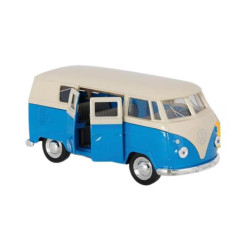 Combi Volkswagen à rétro-friction au 1/37 - bleu