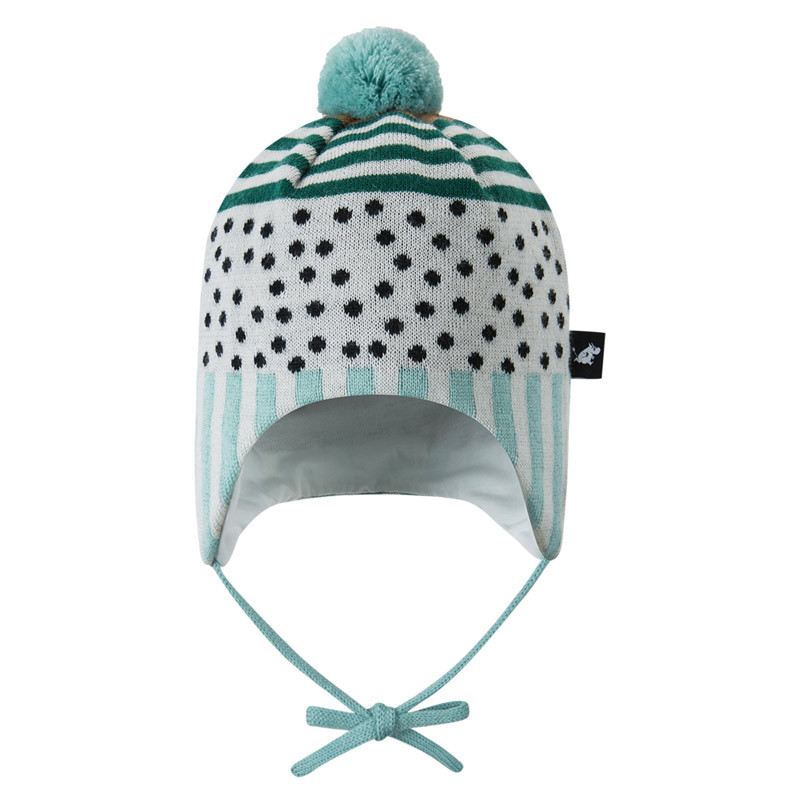 Bonnet bébé en laine mérinos - Moomin Yngst - Reima - Cool Green