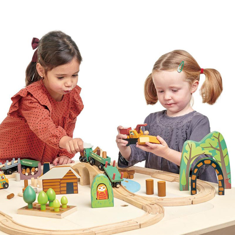 Cube d'activité Bébé Jouet en Bois-Dinosaure Jouet Enfant Cube en Bois