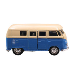 Combi Volkswagen à rétro-friction au 1/37 - bleu