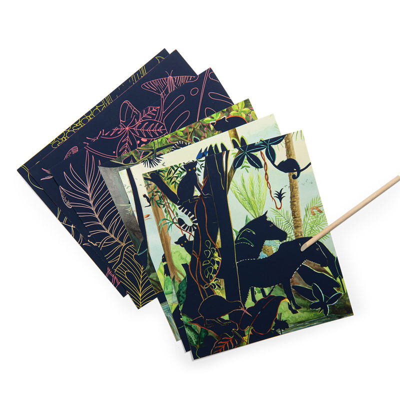 Pracht Creatives Hobby Royal & Langnickel - Tableau à Gratter Animaux, 6 Images, Y Compris 2 Crayons à Gratter Et Des Modèles, Convient Aux Enfants Et Aux Adultes