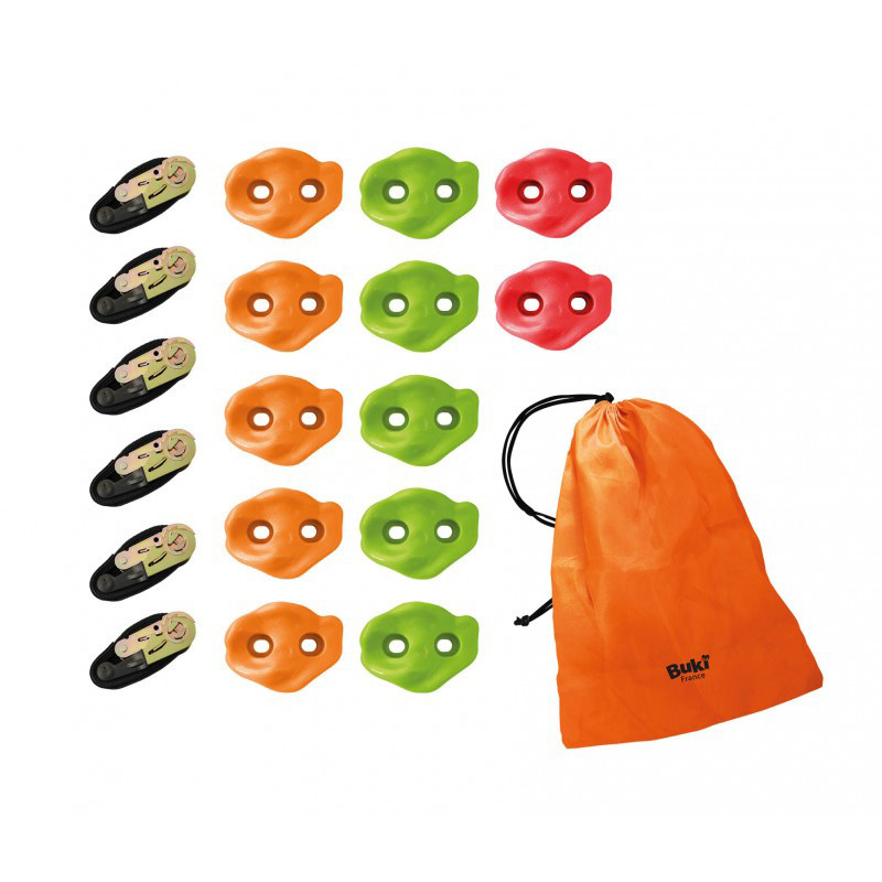 32 Prises D'Escalade Arbre & Mur - Kit Coloré Avec Fixations Pour Jeux Enfants & Sport