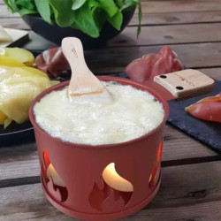 Raclette à la bougie Cookut - Set 2 personnes - Rouge feu -