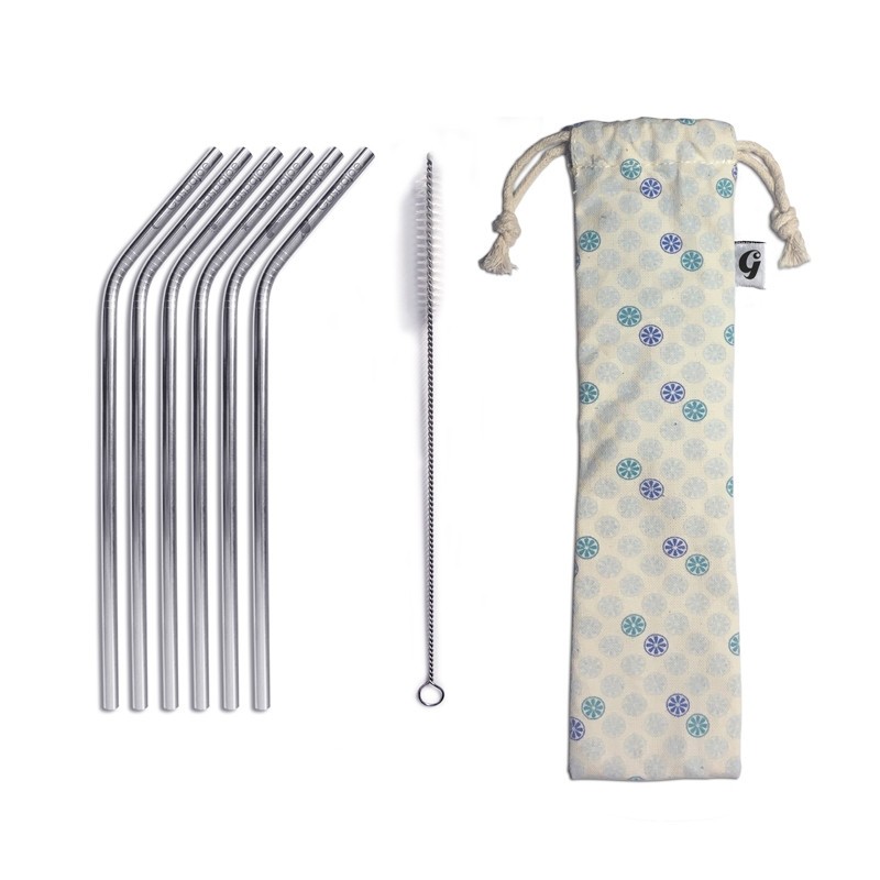 Set de 6 pailles en Inox Gaspajoe